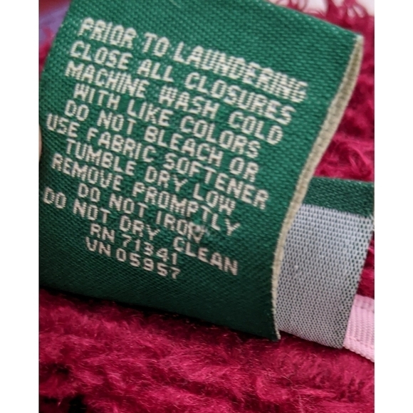 LL Bean Vintage Long Hair Sherpa Shag Vest Size L - Picture 6 of 10